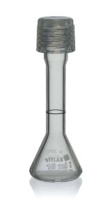 Volumetric flasks with screw caps
