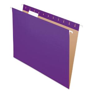 Folder, 1/5 tab, letter, violet, 25/box