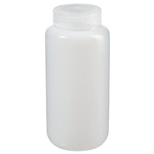 Wide-mouth HDPE packaging bottles with closure bulk pack