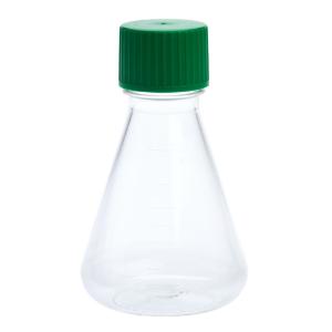 250 ml Erlenmeyer flask, solid cap, plain bottom, petg, sterile