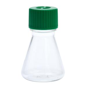 125 ml Erlenmeyer flask, vent cap, plain bottom, petg, sterile