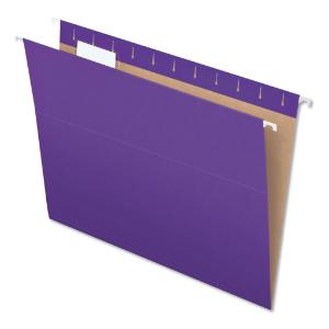 Folder, 1/5 tab, letter, violet, 25/box