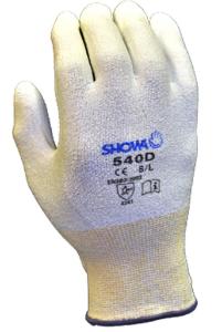 SHOWA 540 Polyurethane Palm Coated A2 Cut Resistant Glove White Best Glove