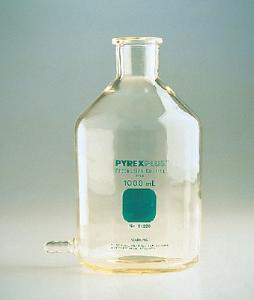 PYREXPLUS® Coated Aspirator Bottles, with Bottom Sidearm