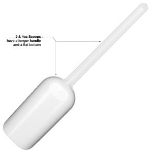 Double bagged sterile scoop, white