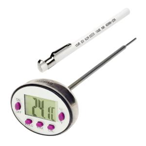 Stem thermometer, field calibratable, maximum temperature indicator, data hold