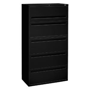 5-Drawer file shelf, black