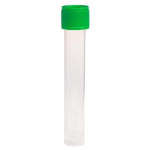 12 ml transport tube, green cap - bag, sterile