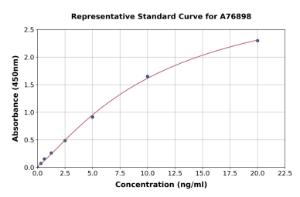 Representative standard curve for Human EDG2/LPA-1 ELISA kit (A76898)