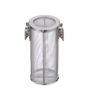Basket round mesh with latch lid 3.9×6.5"