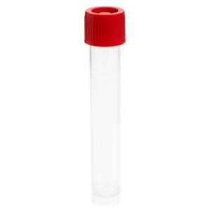 12 ml transport tube, red cap - bag, sterile (tubes and caps packed separately)