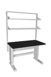 Manual phenolic DBL uprights 4 shelf 30×60