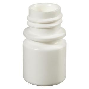 Boston round opaque white HDPE bottles without closure bulk pack