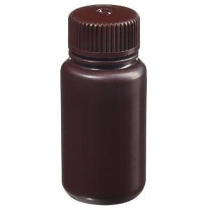 Wide-mouth opaque amber HDPE packaging bottles with closure bulk pack