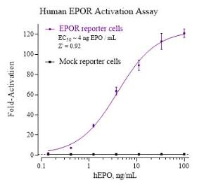 EPOR reporter assay activation dose response graph