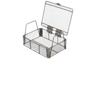 Basket with lid 4" openings 7L×5W×2" H