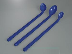 SteriPlast® Blue food spoons with long handle