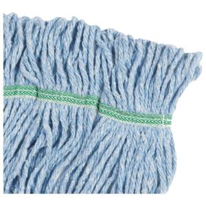 Super Loop Wet Mop Head, Cotton/Synthetic Fiber, 5" Headband, Medium Size, Blue