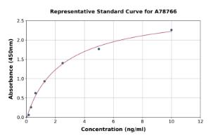 Representative standard curve for Human SAE1 ELISA kit (A78766)