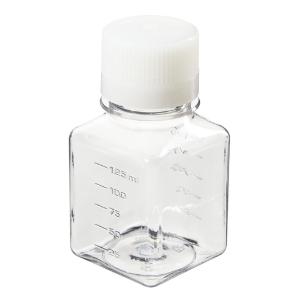 Square pet media bottles with HDPE closure