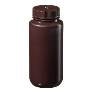 Wide-mouth lab quality amber HDPE bottle