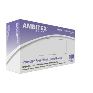 AMBITEX Vinyl Powder-Free Exam Gloves V200 Series Cardinal Health