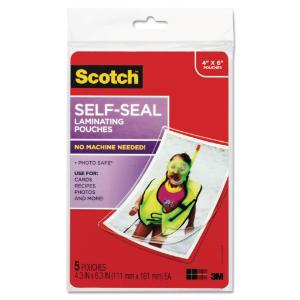 Scotch® Self-Sealing Laminating Pouches, Essendant
