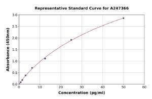 Representative standard curve for Human Anti-SARS-CoV-2 (N) IgM ELISA kit (A247366)