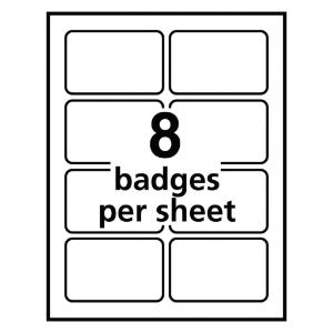 Self-adhesive laser/inkjet name badge labels