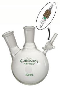 Airfree® Schlenk 2-Neck Reaction Flasks, Chemglass