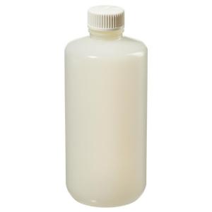 Narrow-mouth HDPE packaging bottles with white PP closure