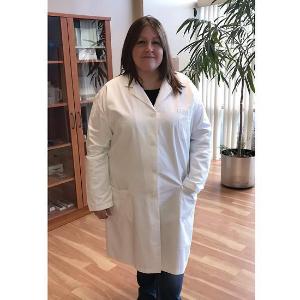 Spex® women's easy care poly/cotton blend lab coat
