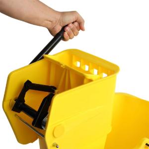 Pro-Pac Side-Squeeze Wringer/Bucket Combo, 8.75gal, Yellow