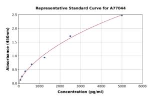 Representative standard curve for Human NOTUM ELISA kit (A77044)