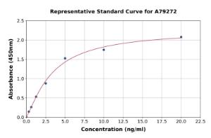 Representative standard curve for Rat DKK1 ELISA kit (A79272)