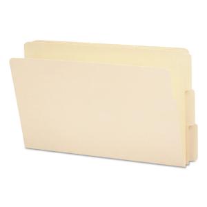 Folder, reinforced end tab, legal, manila, 100/box