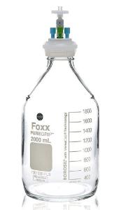 PUREGRIP® bottle assembly, HPLC, clear GL45 3 port 2 L