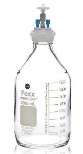 PUREGRIP® bottle assembly, HPLC, clear GL45 2 port 2 L