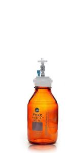 PUREGRIP® bottle assembly, amber GL45 1 port 500 ml