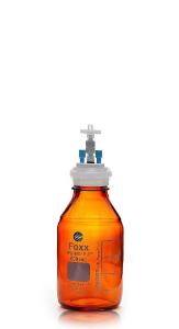PUREGRIP® bottle assembly, amber GL45 2 port 500 ml