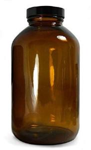 Amber Wide Mouth Packer Style Bottle