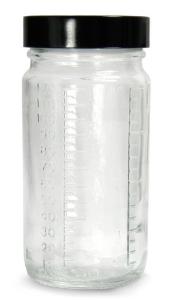 Clear, Graduated, Wide Mouth AC Round Bottle