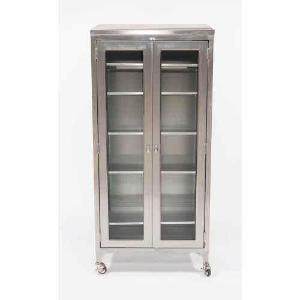 Paul cabinet with stainless steel shelves