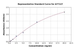 Representative standard curve for Human PEG10/EDR ELISA kit (A77127)