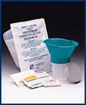 Midstream catch kits, sterile, with specimen container with funnel and 3 BZK wipes