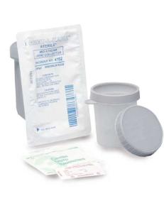 Midstream catch kits, sterile, with specimen container with tab ring and 3 castile soap wipes