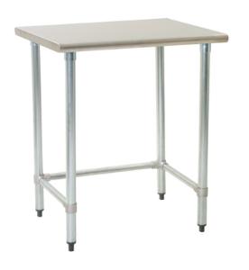 Stainless Steel Flat Top Worktable with Tubular Base, 14-Gauge Type 304, Eagle MHC™