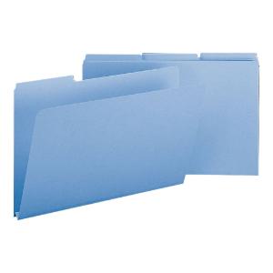 Folder, 1 expansion, top tab, legal, blue, 25/box
