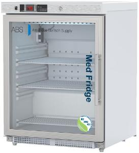 Undercounter glass door vaccine refrigerator, left hinged ADA compliant built-in 4.6 CF, exterior image