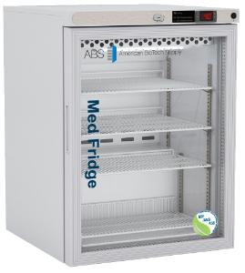 Undercounter glass door vaccine refrigerator, freestanding 5.2 CF, exterior image